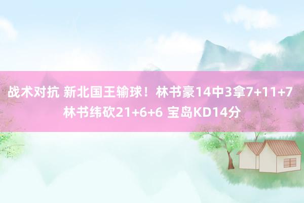 战术对抗 新北国王输球！林书豪14中3拿7+11+7 林书纬砍21+6+6 宝岛KD14分