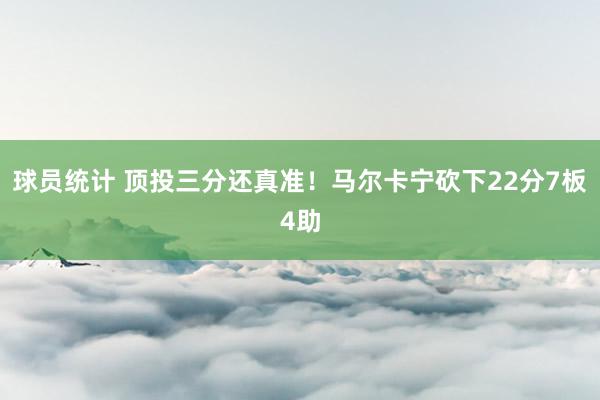 球员统计 顶投三分还真准！马尔卡宁砍下22分7板4助