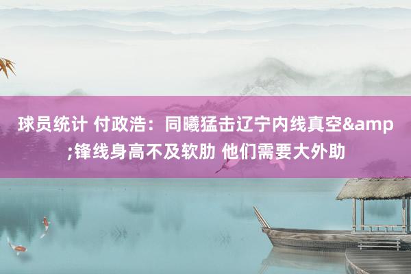 球员统计 付政浩：同曦猛击辽宁内线真空&锋线身高不及软肋 他们需要大外助