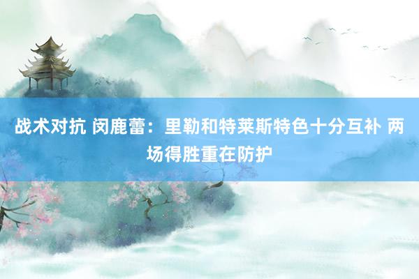 战术对抗 闵鹿蕾：里勒和特莱斯特色十分互补 两场得胜重在防护