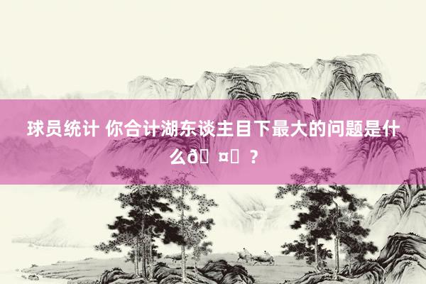 球员统计 你合计湖东谈主目下最大的问题是什么🤔？