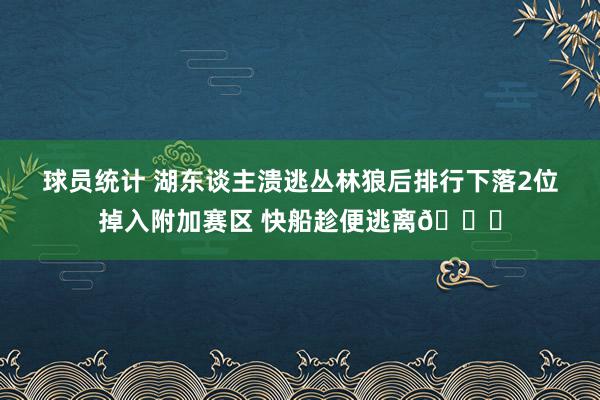 球员统计 湖东谈主溃逃丛林狼后排行下落2位掉入附加赛区 快船趁便逃离😋