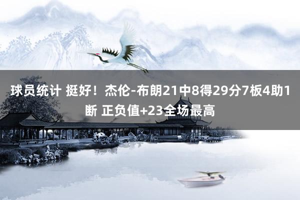 球员统计 挺好！杰伦-布朗21中8得29分7板4助1断 正负值+23全场最高