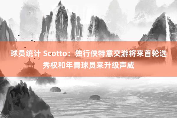 球员统计 Scotto：独行侠特意交游将来首轮选秀权和年青球员来升级声威