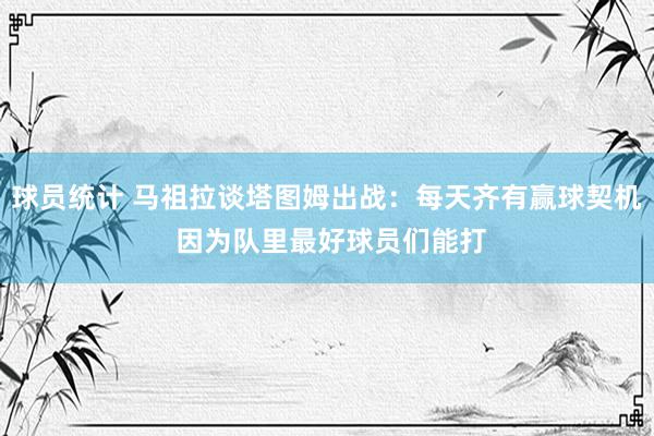 球员统计 马祖拉谈塔图姆出战：每天齐有赢球契机 因为队里最好球员们能打